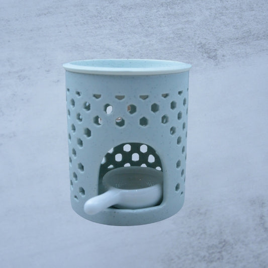 Ceramic Melt Warmer / Essential Oil Diffuser with Free Small Spoon Tea Candle holder